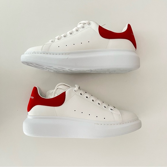 ALEXANDER MCQUEEN Oversized Sneaker in White/lust Red - Picture 9 of 12